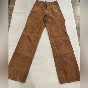 [S/Ins32”]J.Galt Brown Corduroy High Rise Wide Leg Straight Cargo Pants Women